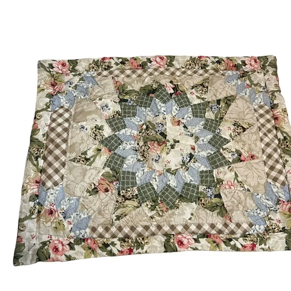 LONESTAR Quilt PILOW SHAM Standard Set (2) Shams Only Hand Stitched Colorful‎